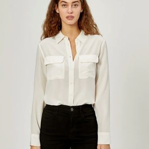 Equipment Femme 100% silk button-down blouse